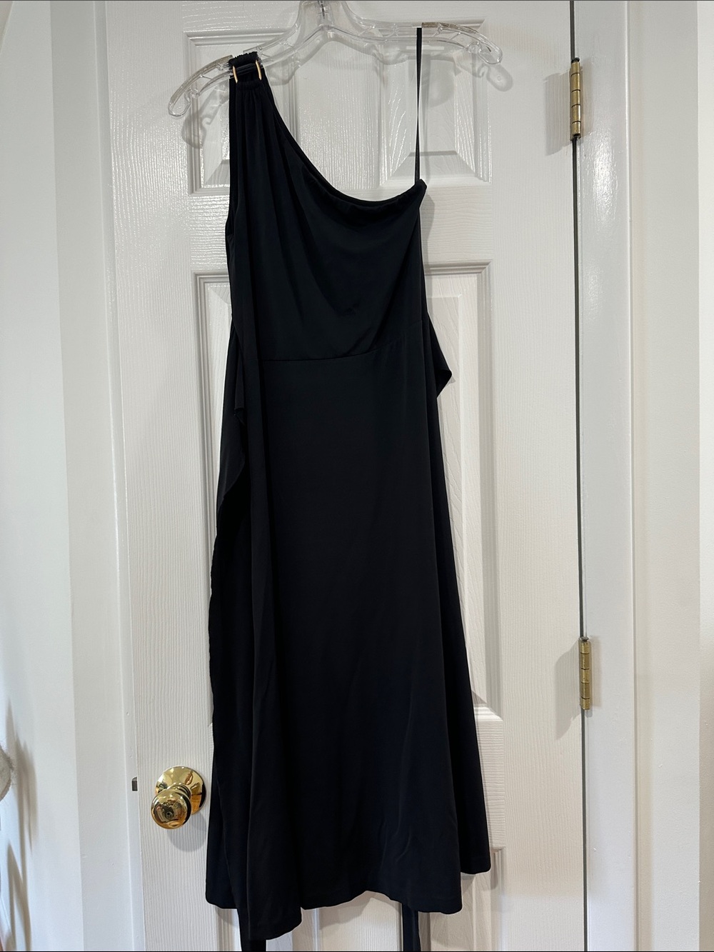 Banana Republic One-Shoulder Black Evening Dress
